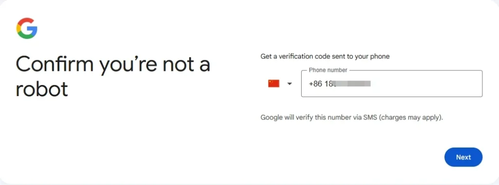 最新 Gmail 注册指南:中国+86手机号也可以轻松注册gmail谷歌邮箱账号 12 create google account 5